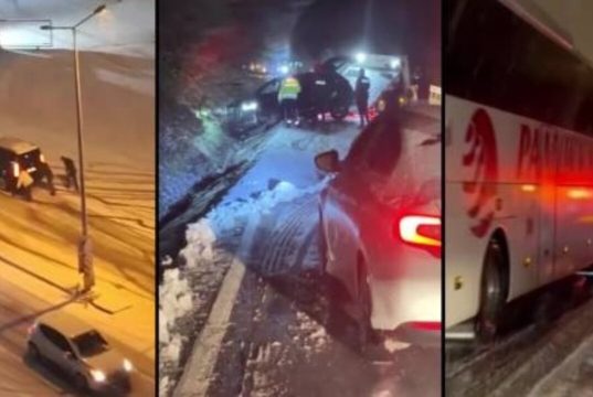 İstanbul’da kar yağışı trafiği alt üst etti! Peş peşe kaza haberleri..